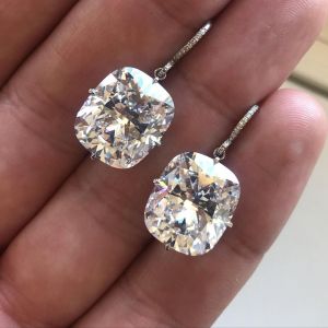 Cushion Cut Drop Earrings