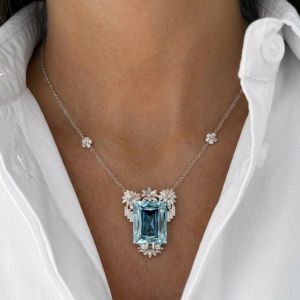 Aquamarine Pendent Necklace
