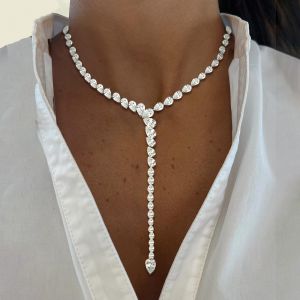 Pear Shaped Sapphire Necklace