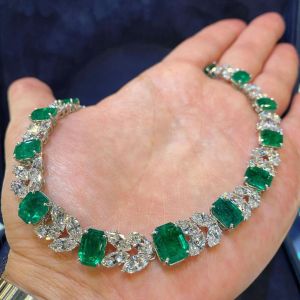 Emerald & Marquise Cut Necklace