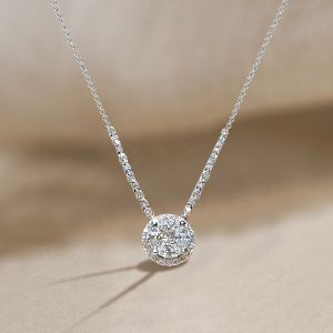 Classy Marquise & Round Cut Pendant Necklace