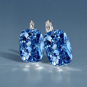 Classic Cushion Cut Blue Sapphire Drop Earrings