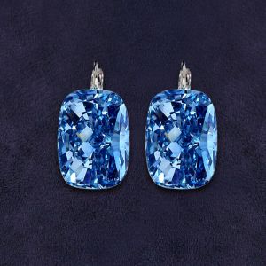 Classic Cushion Cut Blue Sapphire Drop Earrings