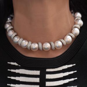 Luxury Round Cut Pearl Necklace For Women