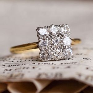 Elegant Two Tone Round Cut White Sapphire Engagement Ring For Women 