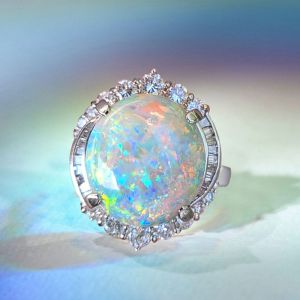 Oval Cut Opal Engagement Ring For Women 