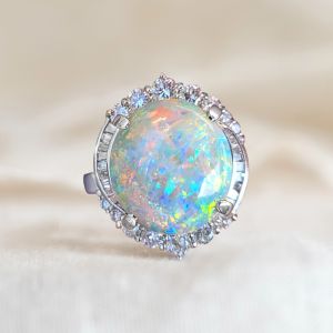 Oval Cut Opal Engagement Ring For Women 