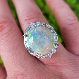 Oval Cut Opal Engagement Ring For Women 