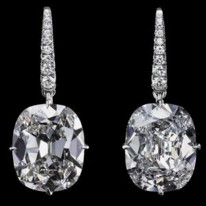 Next Necklace Cushion Cut White Sapphire Drop Earrings For Women