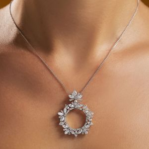 Next Necklace Marquise Cut White Sapphire Pendant Necklace For Women
