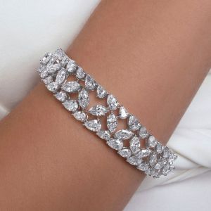 Next Necklace Marquise & Pear Cut White Sapphire Wedding Bracelet For Women