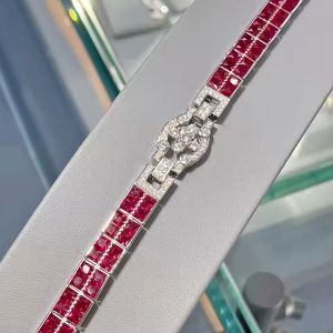 Next Necklace Asscher Cut Ruby Sapphire Wedding Bracelet For Women