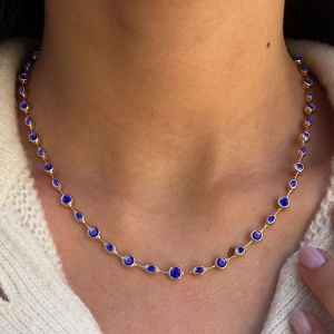 10.64 Ct Golden Round Cut Pink Sapphire Bridal Jewelry Wedding Necklace For Women