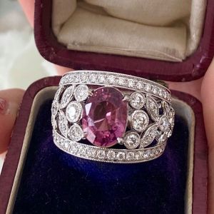 Milgrain Oval Cut Ruby Sapphire Promise Rings Engagement Rings For Women