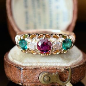 1.34 Ct Rose Gold Round Cut Multi-Colored Engagement Ring For Women