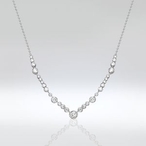 Round Cut White Sapphire Pendant Necklace For Women Wedding Jewelry 