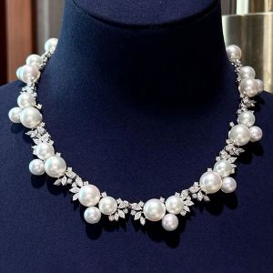 Round Pearl Necklace For Women Wedding Jewelry
