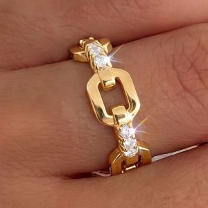 Golden Round Cut White Sapphire Wedding Band For Women