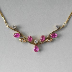 Golden Pear Cut Ruby Sapphire Hoop Earrings For Women Wedding Jewelry 