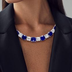 Unique Cushion Cut Necklace