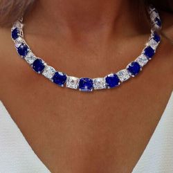 Unique Cushion Cut Necklace