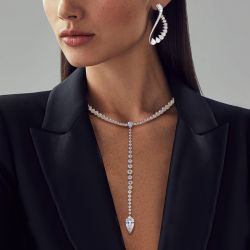 Sapphire Necklace And Earring Set