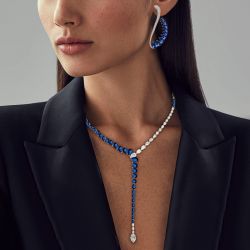 blue sapphire earrings and necklace set