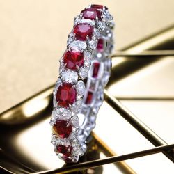 Ruby Sapphire Oval Cut Bracelet