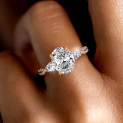 Rose Gold Oval Cut Engagement Ring