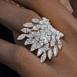 Angel Design Marquise Cut Engagement Ring
