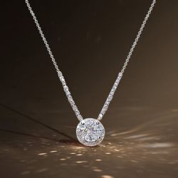 Classy Marquise & Round Cut Pendant Necklace