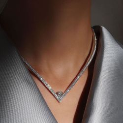 Luxury Unique Design Pear Cut Necklace