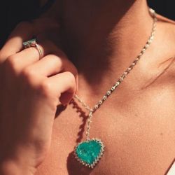 Halo Heart Cut Aquamarine Sapphire Pendant Necklace