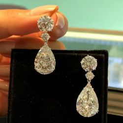 Elegant Round & Pear Cut Drop Earrings For Women