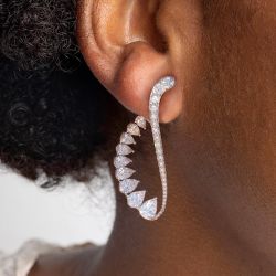 Luxury Unique Design Pear Cut Cuff Earrings