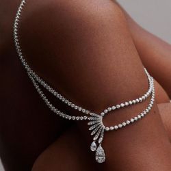 Unique Pear Cut Pendant Necklace
