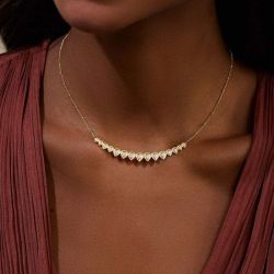 Classic Golden Round Cut Pendant Necklace