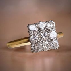 Elegant Two Tone Round Cut White Sapphire Engagement Ring For Women 