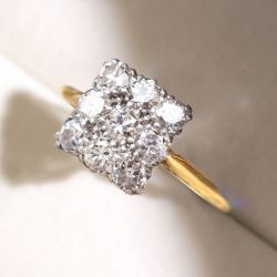 Elegant Two Tone Round Cut White Sapphire Engagement Ring For Women 