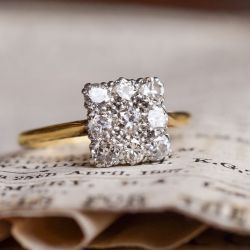 Elegant Two Tone Round Cut White Sapphire Engagement Ring For Women 