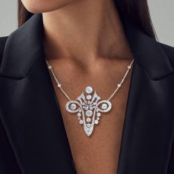 Vintage Round Cut White Sapphire Milgrain Pendant Necklace For Women