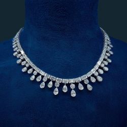 Fabulous Pear Cut White Sapphire Pendant Necklace For Women