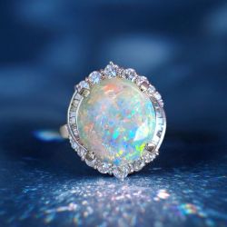 Oval Cut Opal Engagement Ring For Women 