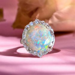 Oval Cut Opal Engagement Ring For Women 
