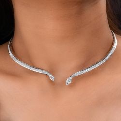 Marquise Cut White Sapphire Wedding Choker Necklace For Women 