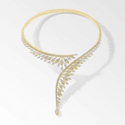 Open Design Marquise Cut White Sapphire Pendant Necklace For Women