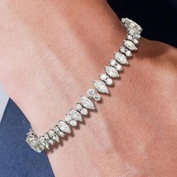 Next Necklace Marquise Cut White Sapphire Tennis Bracelet For Women