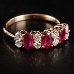 1.23 Ct Golden Oval Cut Ruby Sapphire Bridal Jewelry Engagement Ring For Women