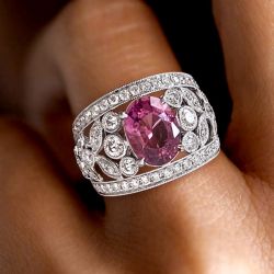 Milgrain Oval Cut Ruby Sapphire Promise Rings Engagement Rings Luxury Jewelry For Women