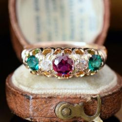 Rose Gold Round Cut Multi-Colored Engagement Ring For Women Wedding Jewelry 1.34 Ct 